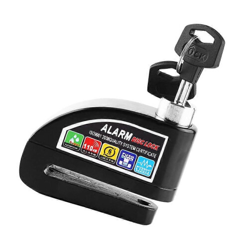 Motorcycle Scooter Bicycle Anti theft Disc Brake Lock Security Alarming System Black 2