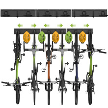 Housolution Bike Storage Rack 48Inch for 6 Bikes + 5 Helmets, Up to 500lbs, Heavy Duty Bike Hangers for Garage, Bike Hooks for Garage, Solid Steel Bic