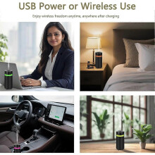 Essential Oil Smart Car Diffuser, 3000 MAH Rechargeable,Cool Mist Aromatherapy Air Freshener Diffuser,compatible Home,Travel
