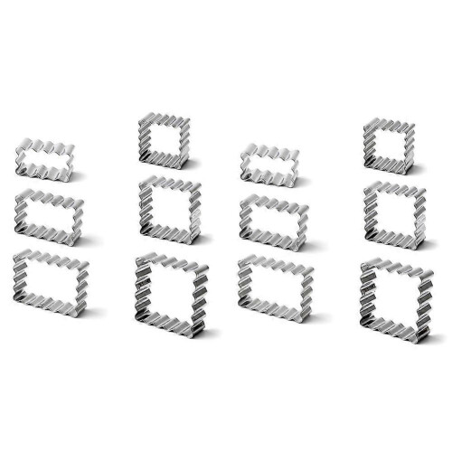 Blessing Frame Cookie Mold Wave Rectangular Cookie Cutter Wedding Fondant Cake Decoration Baking Mold