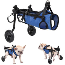 IVhomeshop Dog Wheelchair, Adjustable Pets Cart Wheelchair for Back Legs,Dog Leg Brace and Hip Support, Assist Small Pets with Paralyzed Hind Limbs to