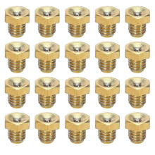 20pcs M6x1mm Metric Male Thread Flush Straight Grease Zerk Nipple for Machine Tool Lubrication Accessories