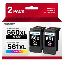 CATJOY 560 561XL Replacement for Canon 560 561 Ink Cartridges PG-560XL CL-561XL for Canon Pixma TS7451 TS7450 TS5350 TS5351 TS5350a TS5351 TS5352 Prin