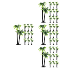 60Pcs Mini Artificial Palm Trees Detailed Plastic Model Set