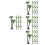 60Pcs Mini Artificial Palm Trees Detailed Plastic Model Set 1