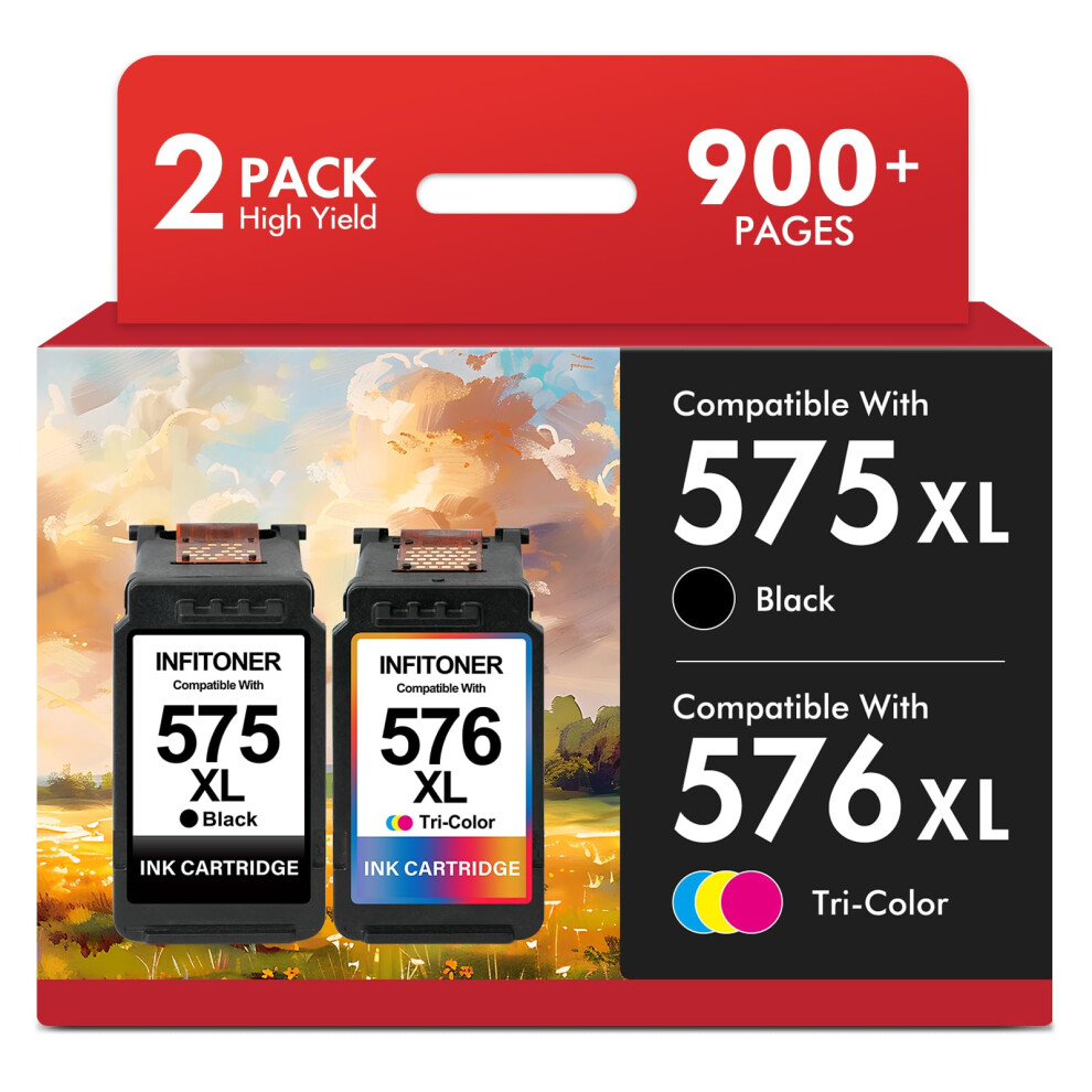 575 576 Ts3750i Tr4755i Ink Cartridges Replacement For Canon 575 576 Ink Cartridges Xl For Canon Pixma Ts3750i Tr4755i Tr4700 Tr4750i Ts3550i Ts3551i 9498238320846