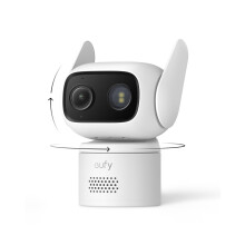 eufy Wired Cam C31,360 Pan/Tilt,Outdoor Camera,Indoor Cameras House Security,Dual Antenna,Colour Night Vision,Subscription-Free On-Device Storage,AI