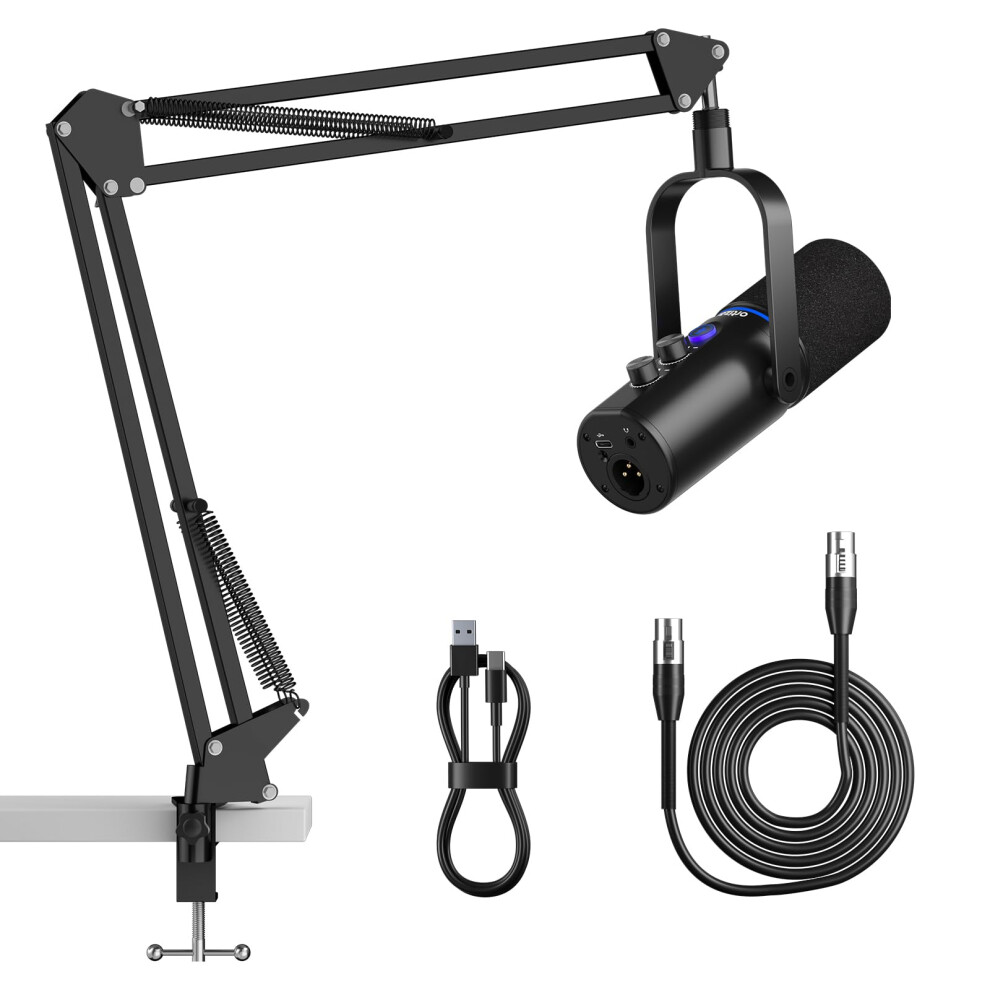Ortizan Xlr/Usb Dynamic Microphone, Podcast Microphone, Condenser Micr