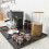 Silicone Coffee Mat with Detachable Dish Drying Mat Easy Clean Black 4