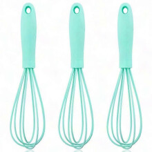 Non-Stick Silicone Whisk Set for Baking and Cooking - Egg Beaters Included