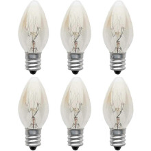 Πακέτο 6 λαμπτήρων πυρακτώσεως E12 10W C7 Tip 220V, μικρής βιδωτή