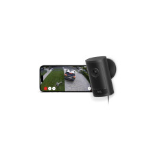 Ring Outdoor Camera Pro Plug-In (newest gen) | Security Camera | Retinal 4K, up to 10X Enhanced Zoom | Radar Detection | Privacy Settings | DIY Instal