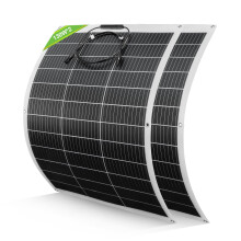 ECO-WORTHY Flexible Solar Panel 260W 12V Waterproof Photovoltaic Module for Motorhome Boat Caravans Campervan Roof Cabin and Non-Flat Surfaces