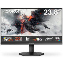 KOORUI G2411P 24 Inch Gaming Monitor, 200Hz, Fast IPS, HDR 400, Full-HD 1080P, 1ms, Adaptive Sync, VESA Mountable, HDMI/DP, Low Blue Light, 99% SRGB