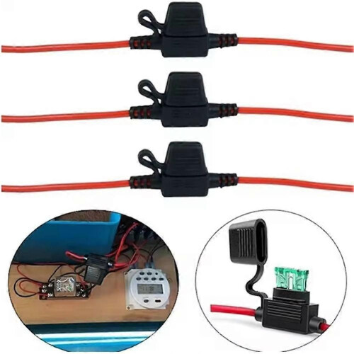 12V 30A Car Motorcycle DC Insert Fuse Holder in Line Mini Blade Adapter Switch Socket Damp Proof Splash 1