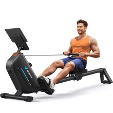 MERACH Rowing Machine for Home Gym, Upgraded Powerful Magnetic Rower with Enhanced Resistance System and 130 cm Extended Rail, Ideal for High Resistan