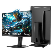 KTC 24 inch 1440p Gaming Monitor, QHD 180Hz Monitor with 185Hz Overlocked, 1ms, Fast IPS, Adaptive Sync, HDR400, Height Adjustable, Low Blue Light, Fl
