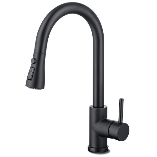 HASVREOG Kitchen Pull-Down Faucet with High Arc Spout, Dual Function Spray Head,High - Performance Pull - Out Kitchen Sink Faucet,Easy Installation (M
