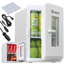 Cumeod Mini Fridge 15 Liter/21 Cans, Upgrade Portable AC+DC Power Small Refrigerator for Bedroom, Car, Office, Thermoelectric Cooler and Warmer Skinca