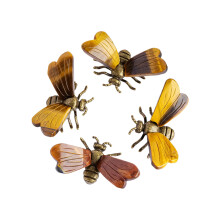 Bees Figurines Metal Crystal Bees Statues Animal Sculptures-A01