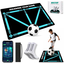 Football Training Mat with Mastery APP -Soccer Mastery Skills XL 90x60cm Football Gifts for Boys | Pro Dribble Ball Control & Stress Relief Games for