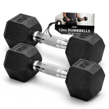 ZENO Dumbbells Set | Weights Dumbbells Set | Metal Dumbbell Pair | Hex Dumbbell For Workouts, Home Training, Gym | Anti Slip & Anti Roll Weights (Blac