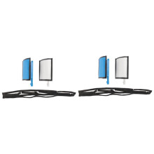 2X Auto Dual Zone Airconditioning Kachel Flap Reparatieset 6480E3 voor  407 2004-2016  C5 2001-2008