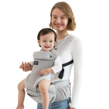 Momcozy Baby Carrier with Hip Seat, 2-in-1 Forward-Facing Carry for Active Babies, Detachable Hands-Free Carrier up to 20kg, Breathable Infant Carrie