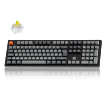 Keychron K10 Max Wireless Mechanical Keyboard - QMK Programmable Banana Switch, 2.4GHz/Bluetooth/USB-C, Full-Size with RGB Backlit Hot-swappable Compa