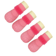 4-delige antislip waterdichte hondenschoenen met-Roze S