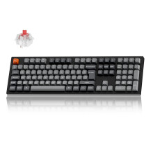 Keychron K10 Max Wireless Mechanical Keyboard - QMK Programmable Red Switch, 2.4GHz/Bluetooth/USB-C, Full-Size with RGB Backlit Hot-swappable Compatib