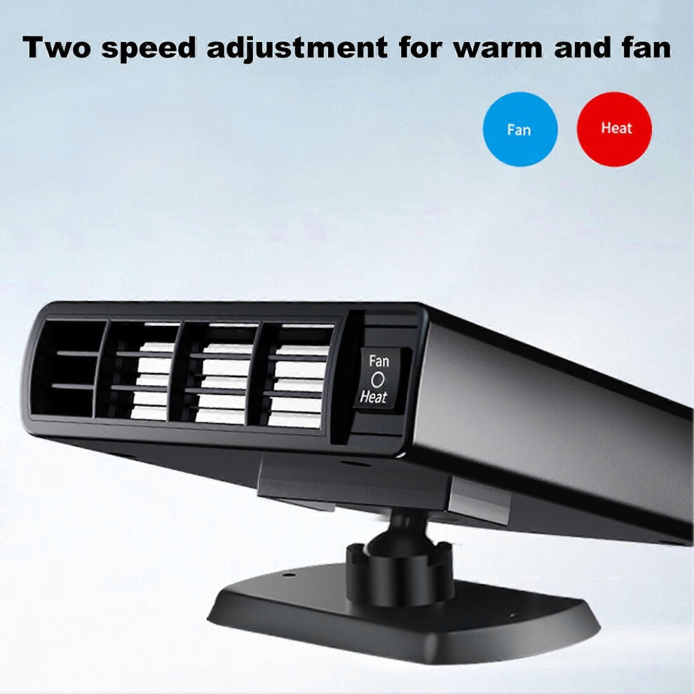12V/24V Electric Car Heater Portable Electric Heating Fan Windshield Dryer Defogging Demister Defroster With/Without Air Purification Black 9319739856750