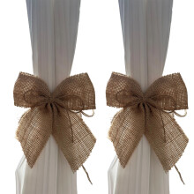 Pack of 2 Natural Polyester Bowknot Curtain Ties for Home and-C
