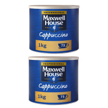 Maxwell House Cappuccino Instant Coffee 1kg Tin (Pack of 2)