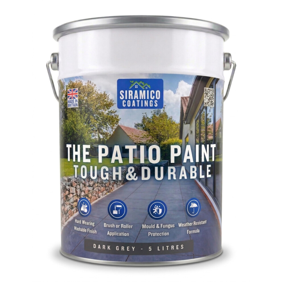 B&Q - One Coat Patio PaintDark Grey5 LitreSuperior Patio Paint With Professional Finish. - Image 3