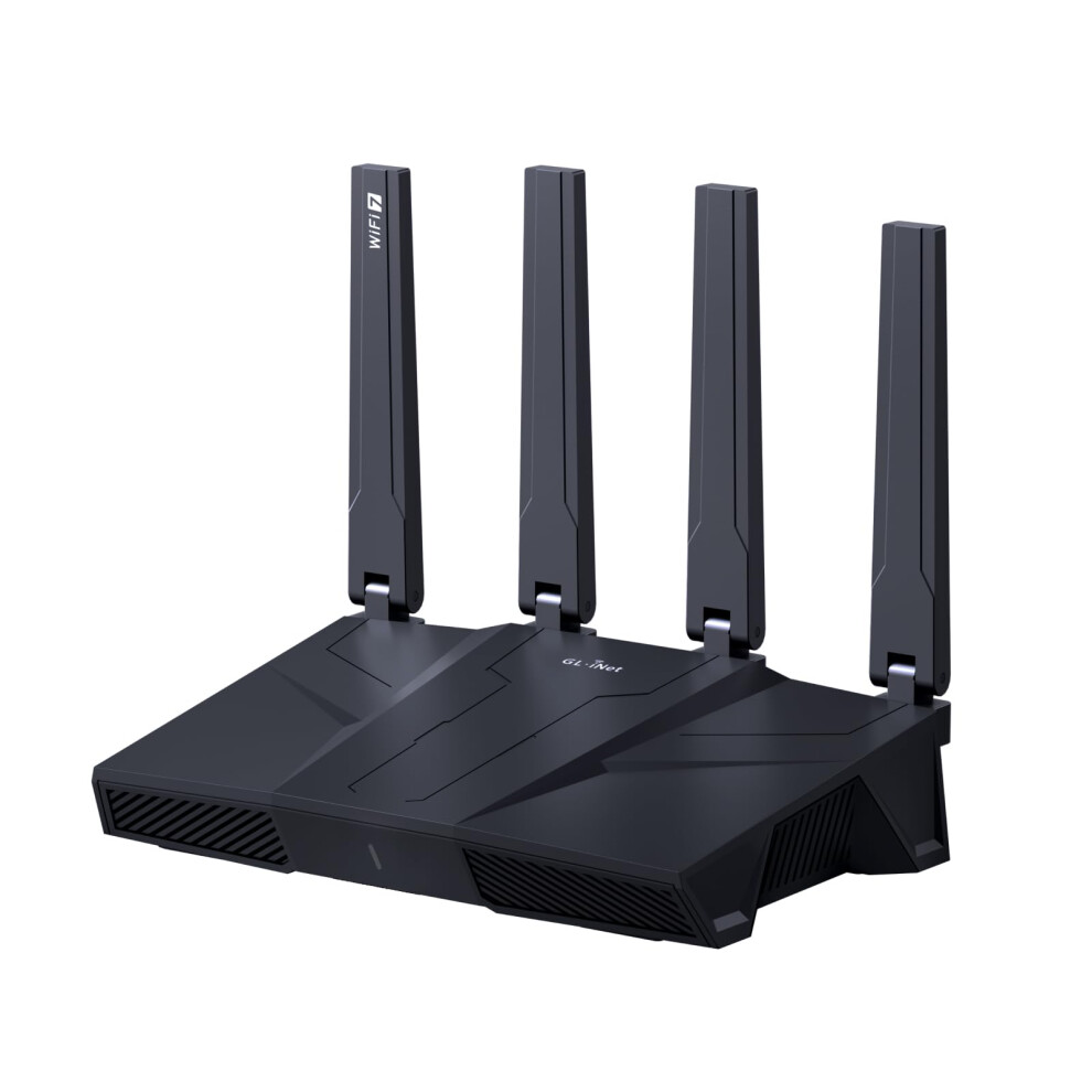 Gl.inet Gl-Be9300 (Flint 3) Tri-Band Wifi 7 Router, High-Speed 6Ghz Gaming Wifi Router For Wireless Internet, Long Range, 5 X 2.5G Vpn Routers For Co 5780780554515