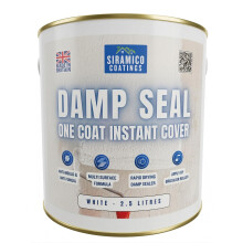 SIRAMICO COATINGS The Dampseal One Coat | 2.5 Litres I Seals Damp And Mould Stains In One Coat By Brush Or Roller (White)