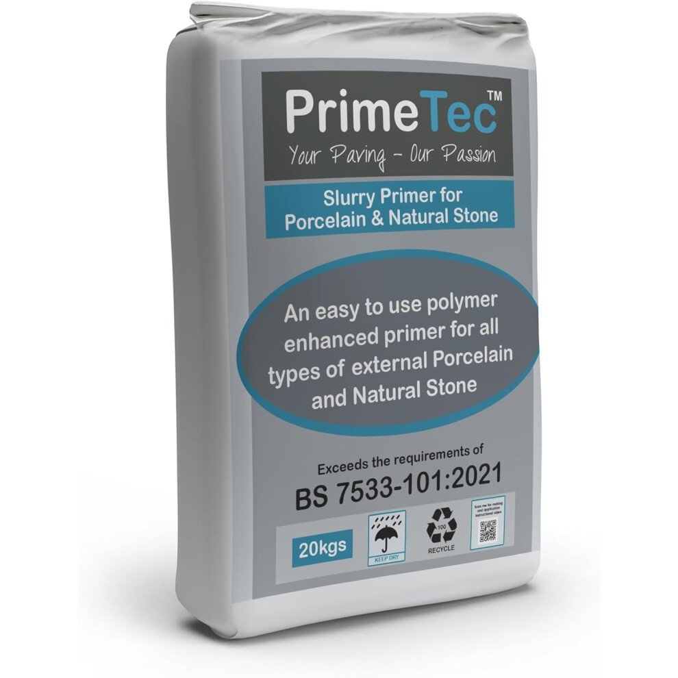 Slurry Primer For Porcelain Paving Tiles - 20Kg Bag Premium Slurry Bonding Primer For Superior Adhesion - Easy-To-Use - Ideal For Porcelain, Indian Sa 5061035566386