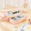 Big Capacity Large Pencil Case with 2 Compartments Pink 4