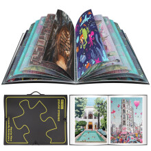 Metionga Jigsaw Accessories Puzzle Storage Folder for 1000 Pieces, Puzzle Organizer Book with 25 Pockets Hold up to 50 Sets, ( 73 x 57cm, Black )