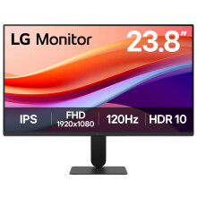 LG MONITOR 24U411A-B - FHD 1080p IPS 24 inch, 120 Hz, 5ms GtG, Computer desktop display with VRR, HDR10, Smart Energy Saving, Anti-Glare, D-Sub, HDMI,