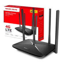 MERCUSYS MB115-4G 300 Mbps 4G Router With Sim Slot, 4G/3G Compatible, Wireless LTE Cat 4 With WiFi Router Mode, 4 External Antennas, Plug and Play, Co
