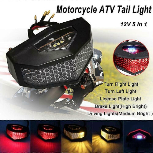Νέο 12V Universal Μοτοσικλέτα ATV Πίσω Φως 5 σε 1 LED Πίσω Φώτα Φρεζαρίσματος Φλας L 2