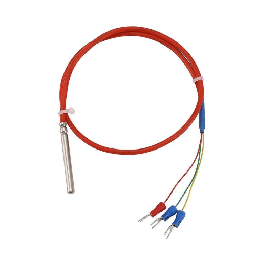 Temperature Sensor PT100 Waterproof Wire Thermal Resistance Silicon Wire Protection Cable 2