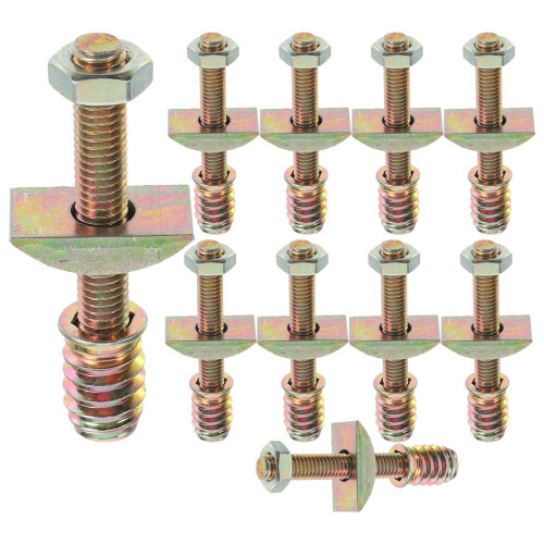 10Pcs Metal Bed Frame Joint Connector Kit Golden Bed Hardware Set