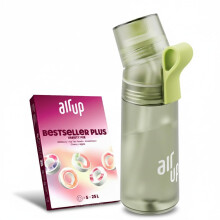 AIR UP water bottle Twist Pro original starter set with pods in 5 flavours I 600ml drinking bottle with sugar-free flavouring I dishwasher-safe, BPA-f