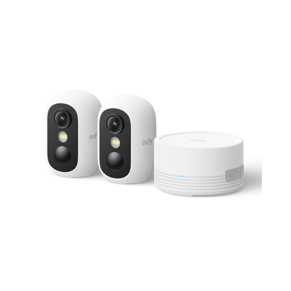 Eufy Security Camera Outdoor Wireless, Eufycam C35 2 Pack With Homebase Mini,Indoor Camera, Magnetic Mount, Colour Night Vision, Subscription-Free On 5009024771373