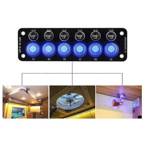 Car Switch Combination Panel Multi-Switch Control Panel Power Panel Universal Car RV Marine 1