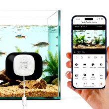 HomiQ 3MP 2K Aquarium & Terrarium Pet Camera.Magnetic Install &Close-Focus Lens for Fish,Lizard, Reptile Pet and Window Bird Feeder,2.4GHz & 5GHz WiFi