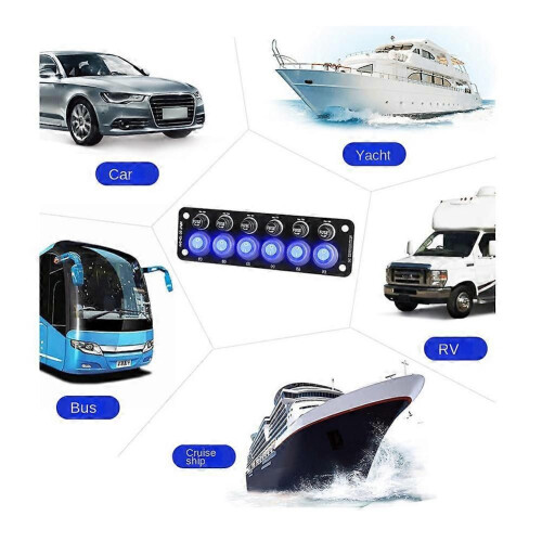 Car Switch Combination Panel Multi-Switch Control Panel Power Panel Universal Car RV Marine 2